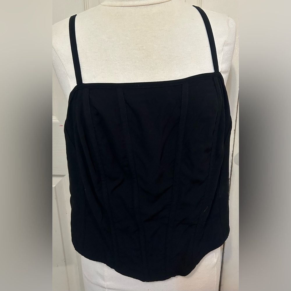 New Torrid black crop top spaghetti straps size 1X 14-16